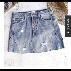 Free people jean skirt